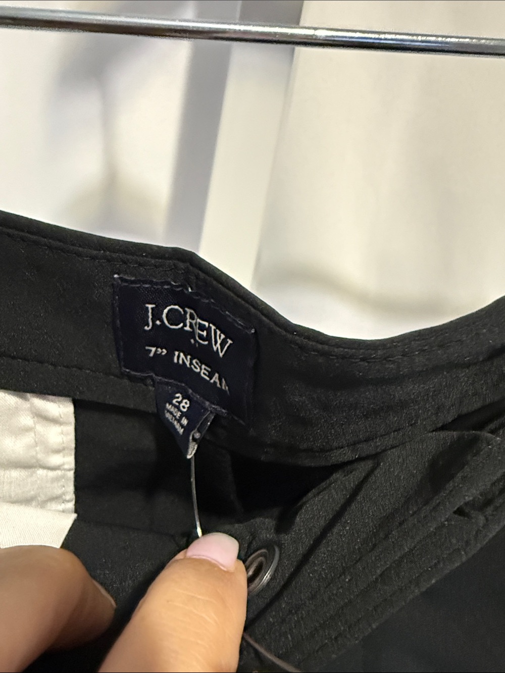 J. Crew Men's Black Flat-Front Chino Shorts - Picture 2 of 4